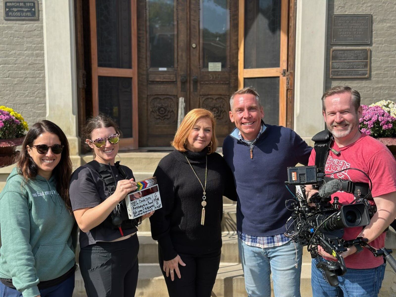Clint Harp from the Magnolia Network's "Restoration Road" was seen walking in German Village by some with the Hamilton Community Foundation. It's likely the 1863-build Lane-Hooven House will be featured in the Dec. 6, 2023, episode, along with a few Hamiltonans. PROVIDED/FACEBOOK.COM
