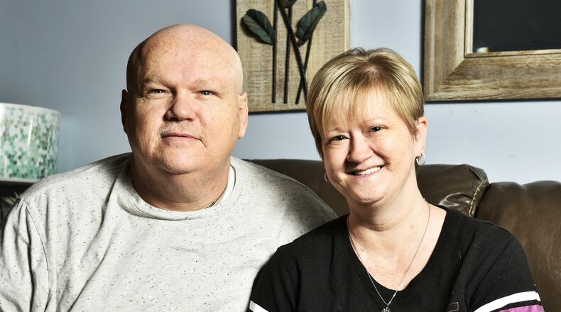 Keli Thorn is set to receive a kidney transplant on Feb. 2. Her husband, Aaron, has been her champion to help find a new kidney, including standing out at the corner of Bridgewater Falls with a red and white sandwich board asking people to donate a kidney for his wife. A woman from Pittsburgh, who saw the story, was inspired to donate to Keli Thorn. NICK GRAHAM / STAFF