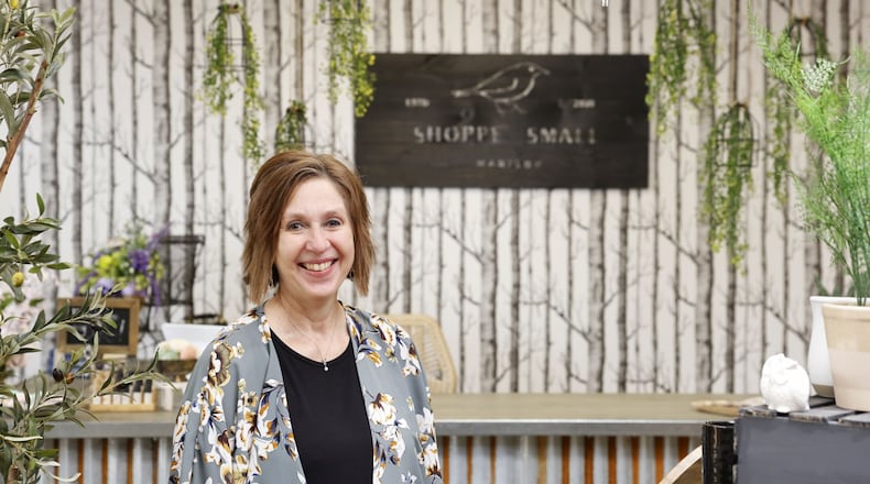 Susan Cox is opening Shoppe Small curated consignment boutique gift shop and more on Ohio 122 in Madison Township. NICK GRAHAM/STAFF