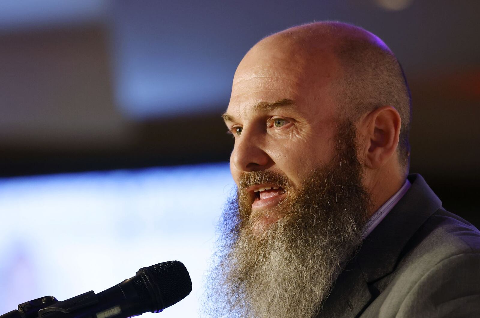 Brad Baker was honored as the 2021 Citizen of the Year during the Greater Hamilton Chamber of Commerce 112th annual meeting and dinner Friday Jan. 28, 2022 at Courtyard by Marriott Hamilton. NICK GRAHAM/STAFF