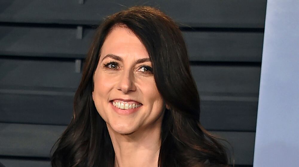 FILE - Billionaire philanthropist MacKenzie Scott arrives at the Vanity Fair Oscar Party, March 4, 2018, in Beverly Hills, Calif. (Photo by Evan Agostini/Invision/AP, File)