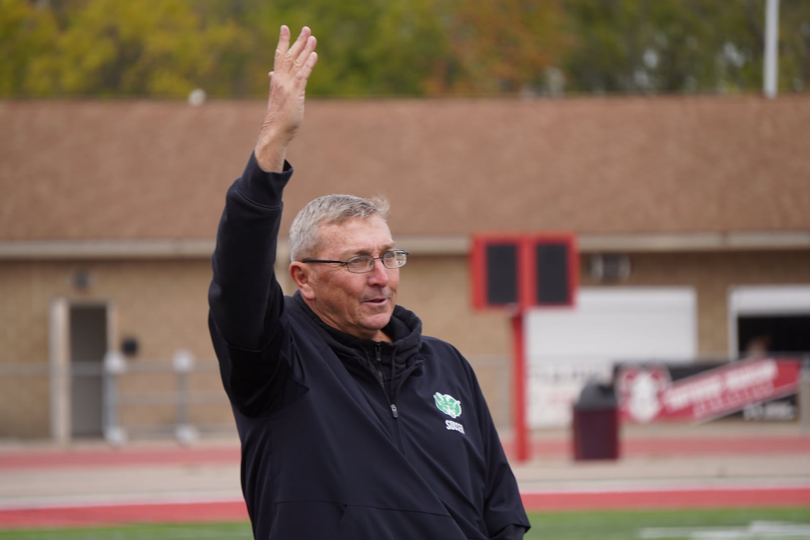 Badin boys soccer coach Eric Hickey questions a call during the Rams’ Division III district title game against Tippecanoe on Saturday at Trotwood-Madison. CHRIS VOGT / CONTRIBUTED