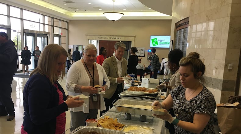 Hamilton is seeking people to join its newly remodeled Diversity and Inclusion Commission. The city has had prior diversity efforts, such as a 2018 lunch event at the city building that sought to improve inclusion by teaching people about other cultures. MIKE RUTLEDGE/STAFF