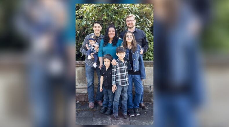 Timothy and Angelita Downing, missionaries in Ecuador, have five children: Timothy II, 16, Esperanza, 11. Ezequiel, 6, Elias, 5 and Adelena, 9 months. Timothy Downing, a Wayne Twp. native, was born 40 years ago during The Blizzard. SUBMITTED PHOTO