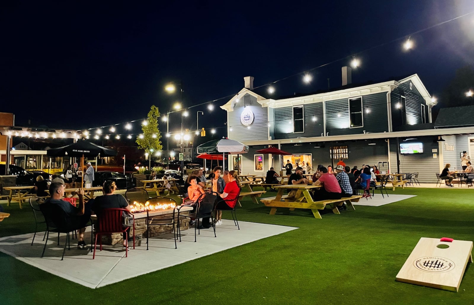 Featuring local food truck cuisine and a rotating food truck schedule, Hamilton’s Urban Backyard offers a backyard atmosphere for all ages and is located on Main Street. FILE