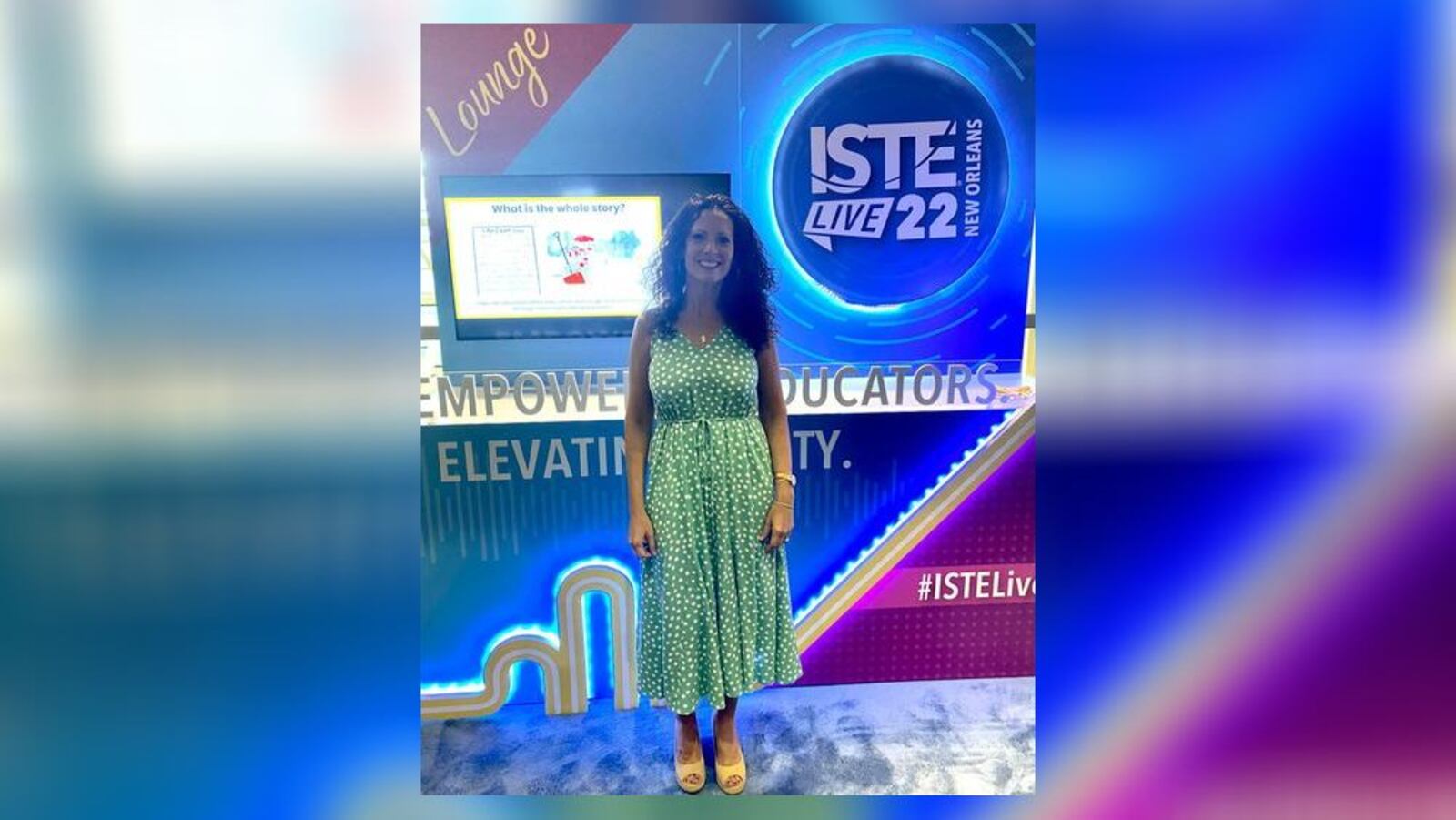An international digital learning organization has named a Lakota Schools teacher as one their top, rising stars in classroom innovation. The International Society for Technology in Education (ISTE), a nonprofit focusing on accelerating innovation in education, picked Lakota Woodland Elementary School’s innovation specialist, Kimberly Carlson as one of America’s “20 Teachers To Watch.” Carlson is pictured at the ISTE conference this week in New Orleans. (Contributed Photo\Journal-News)