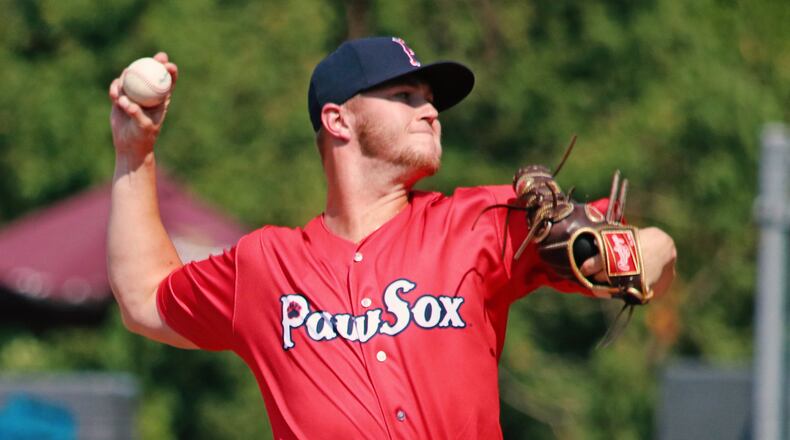 Travis Lakins was promoted from Triple-A Pawtucket to the Boston Red Sox on Tuesday and made his major league debut. PHOTO COURTESY OF THE PAWTUCKET PAWSOX