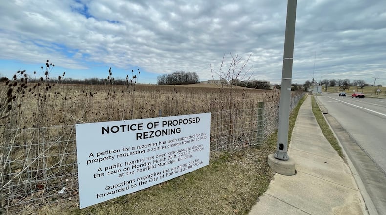 Bon Secours Mercy Health has submitted plans for a concept for a 9-acre mixed-use development at the corner of South Gilmore and Mack roads in Fairfield. City Council and Planning Commission will hold a joint public hearing on March 28. MICHAEL D. PITMAN/STAFF