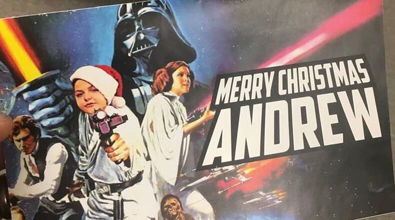 This is an image of the Christmas card that LemonGrenade Creative of Hamilton sent Andrew Little. CONTRIBUTED