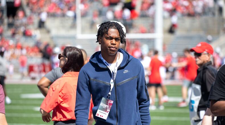 Dorian Brew of Northmont football attended the Ohio State spring game April 15, 2023. CONTRIBUTED