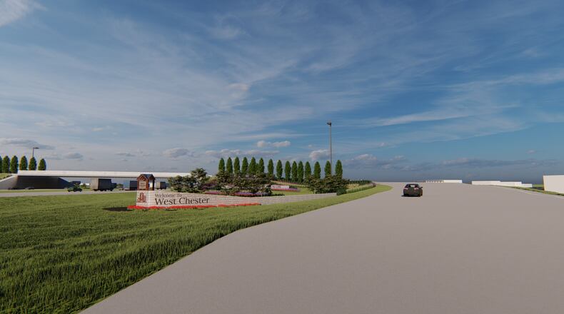 Landscaping for the new $20 million Union Centre Boulevard diverging diamond interchange at Interstate 75 is one of many projects West Chester Twp. officials plan to tackle in 2021.