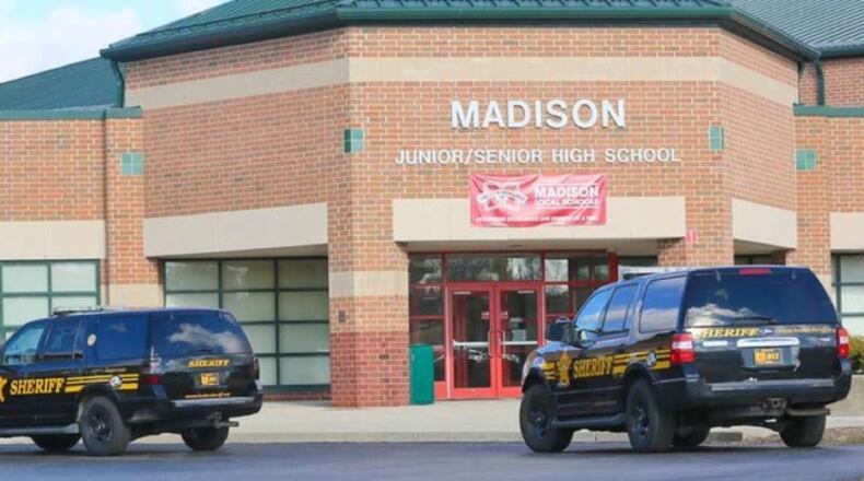 A two-vehicle crash next to Madison High School campus this afternoon has an ambulance in route. Dispatchers for the Butler County Sheriff’s office said the original call into them was for a non-injury crash at approximately 2:36 p.m. today but soon after an ambulance was requested.(File Photo/Journal-News)