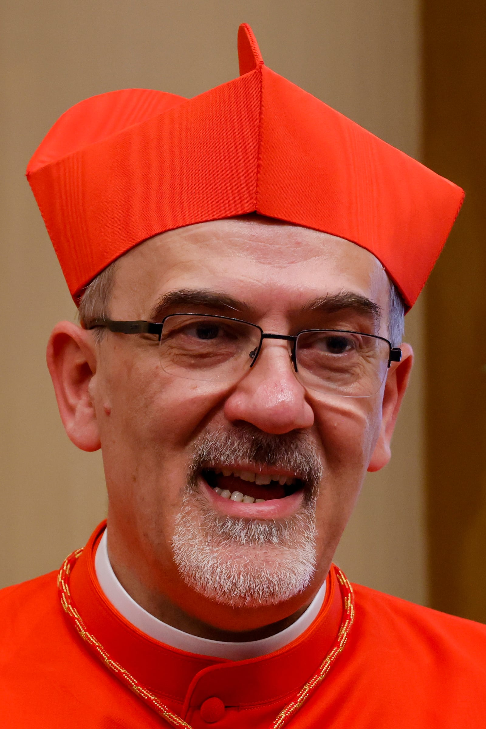 FILE - Cardinal Pierbattista Pizzaballa, Latin patriarch of Jerusalem, poses for a photo in St. Peter's Square at the Vatican, Sept. 30, 2023. (AP Photo/Riccardo De Luca, File)