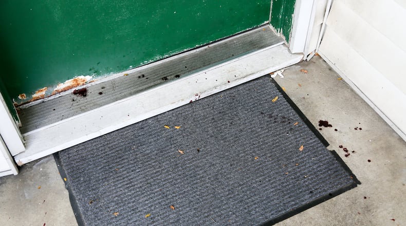 An elderly man had just finished washing his car Tuesday night when two people forced him into his Lindenwald home and assaulted him in a robbery. The man was able to get to his handgun and fired one shot, hitting one of the thieves in the leg. Police are still trying to find the culprits. GREG LYNCH / STAFF