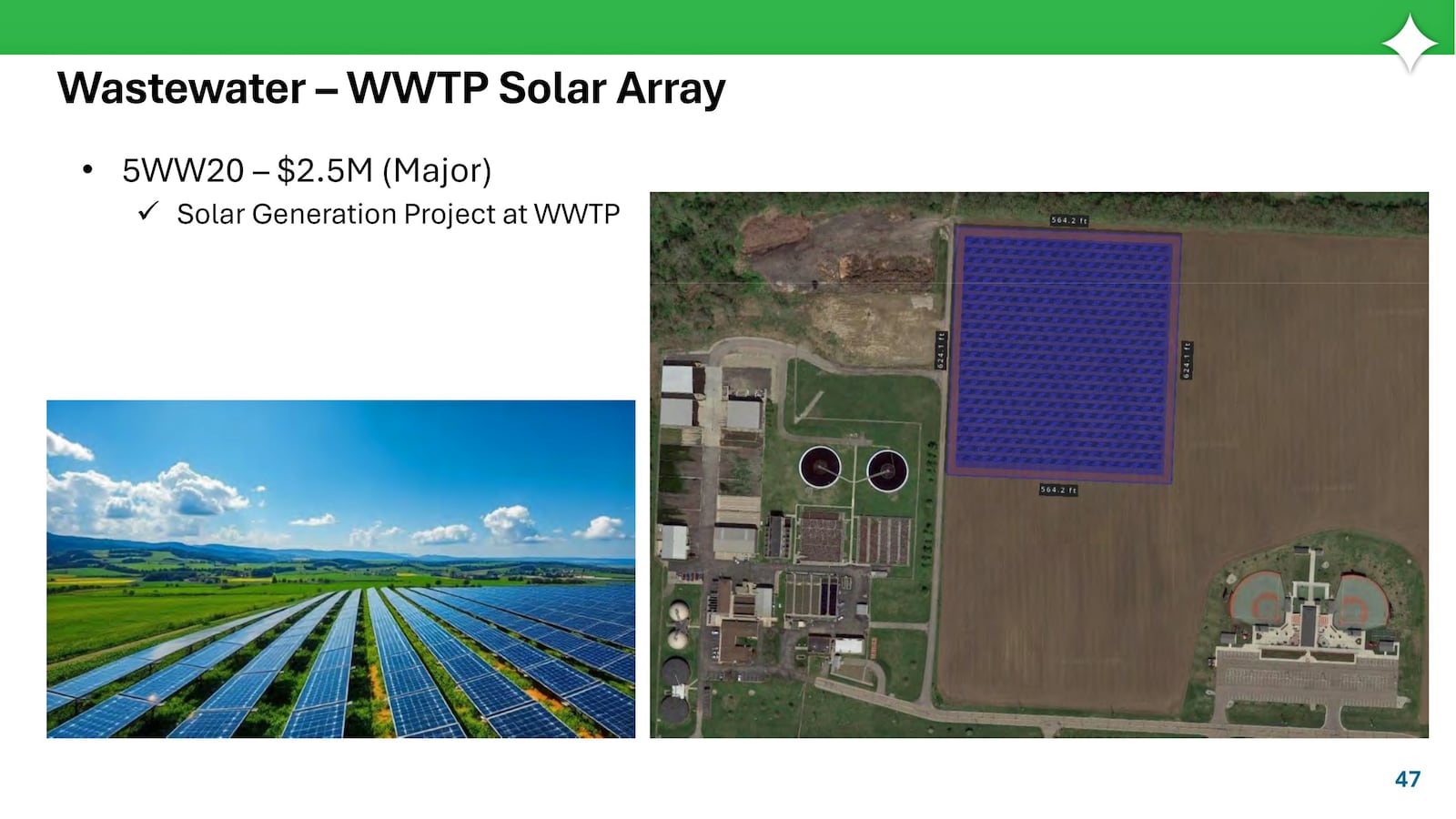 Melink Solar will build a solar panel array on six acres of land east of Fairfield's Wastewater Treatment Plant. Contributed: City of Fairfield