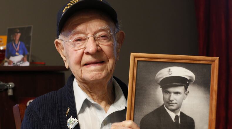 Frank M. Ruby, who died last month at age 100, survived the attack on Pearl Harbor in 1941. Ruby had awakened on a Navy fuel oil barge as the attack started. TY GREENLEES / STAFF
