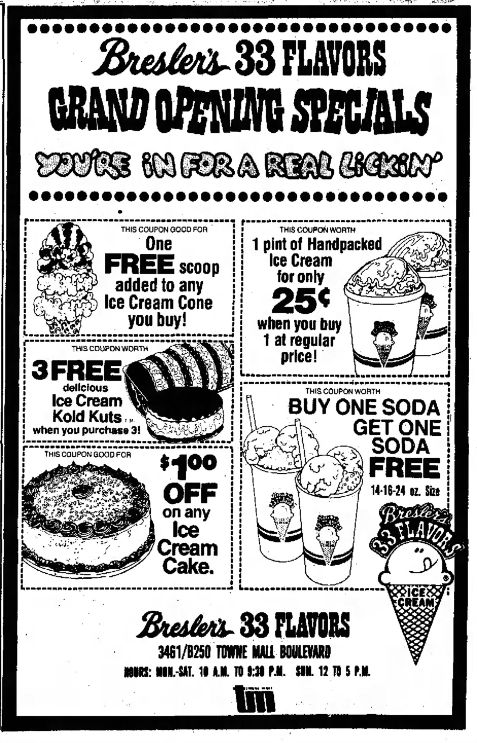 Advertisements from a Journal-News special section prior to the grand opening of the Towne Mall, in Middletown, which took place Wednesday, Feb. 9, 1977. JOURNAL-NEWS ARCHIVES
