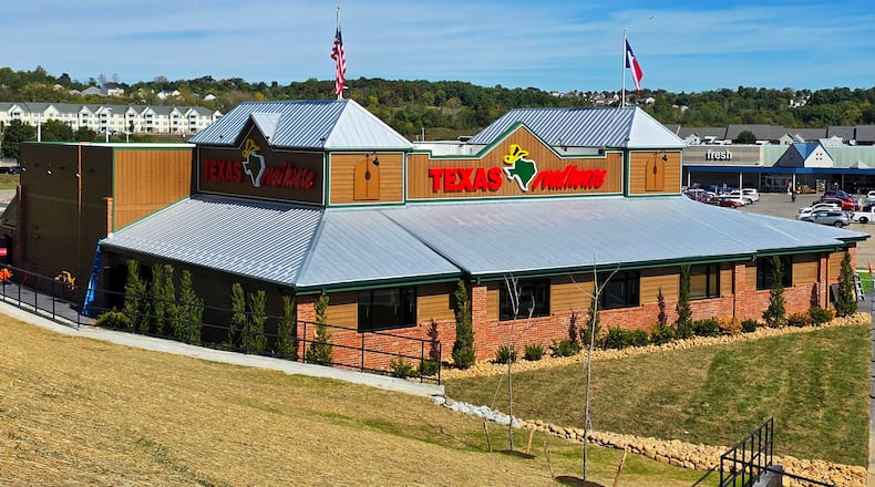 Texas Roadhouse in Hamilton will open its newly constructed location in front of Meijer on Main Street on Oct. 22, 2025. The current location at 1366 Main St. will close on Oct. 19, 2025. The new location's building and parking lot is bigger than the current 25-year-old restaurant. NICK GRAHAM/STAFF