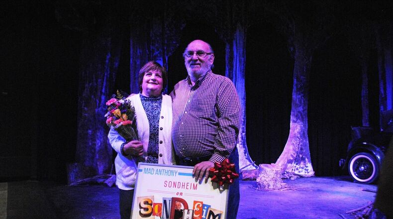 The Fitton Center for Creative Arts recognized the creative talents of Patricia Ganz (left) and Henry Cepluch (right), two artists who transformed the Fitton’s Mad Anthony Theatre Company into a premiere name in theater circles from Dayton to Lexington. CONTRIBUTED