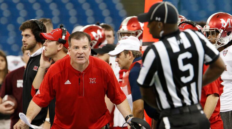 Miami coach Chuck Martin. (Photo by Joseph Garnett, Jr. /Getty Images)