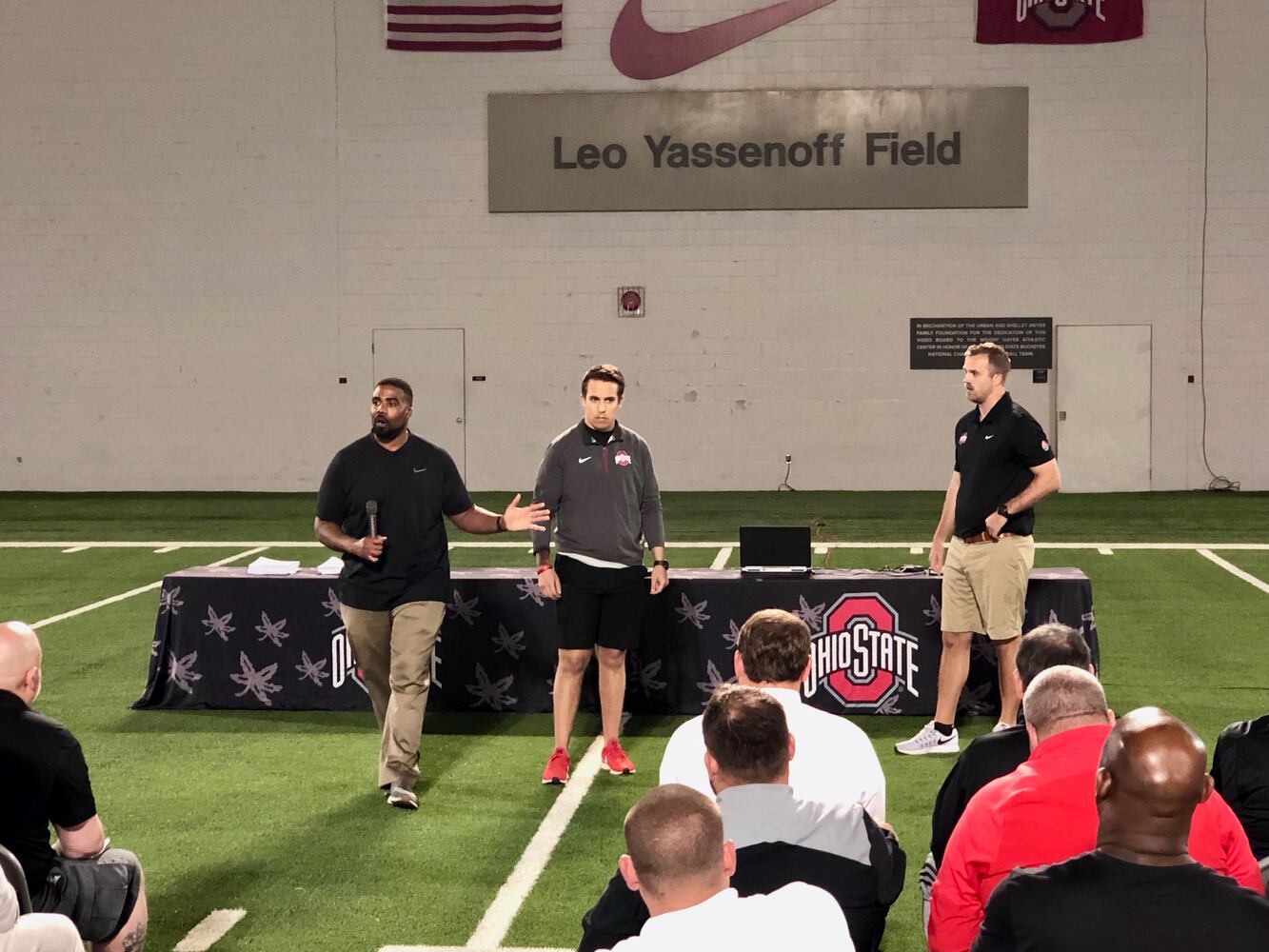 Ohio State football youth tackling clinic 2019