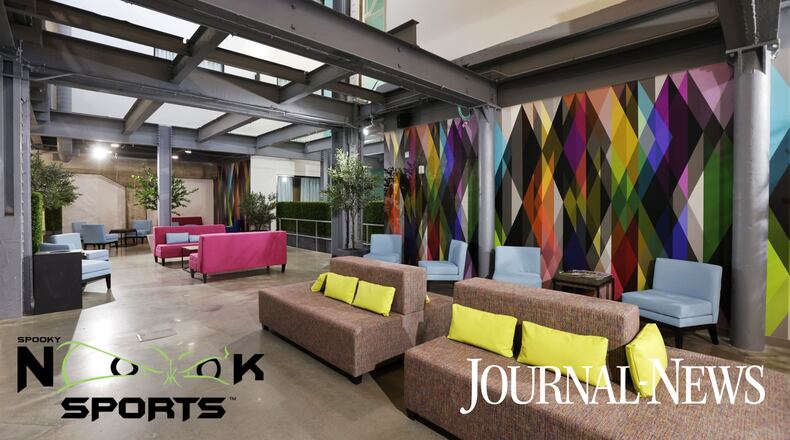 Spooky Nook Sports Champion Mill includes Warehouse Hotel on B Street in Hamilton, Ohio. PHOTO: NICK GRAHAM/JOURNAL-NEWS STAFF