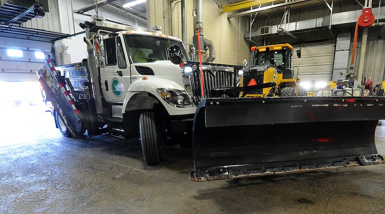 The ODOT garage in Englewood has snow plows geared up and ready for the bad weather coming later this week. MARSHALL GORBY\STAFF