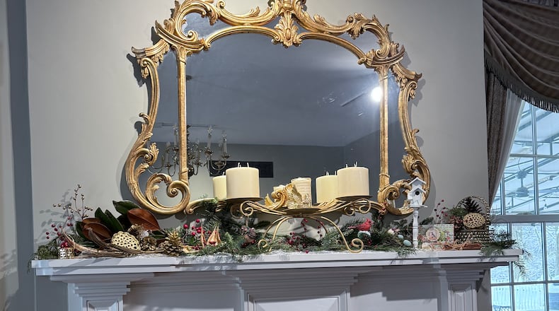 This is one of three decorated fireplace mantles in the Elisha Morgan mansion, which will be open from 1-4 p.m., Sunday, in Fairfield's Gilbert Park. FOUR SEASONS GARDEN CLUB/CONTRIBUTED