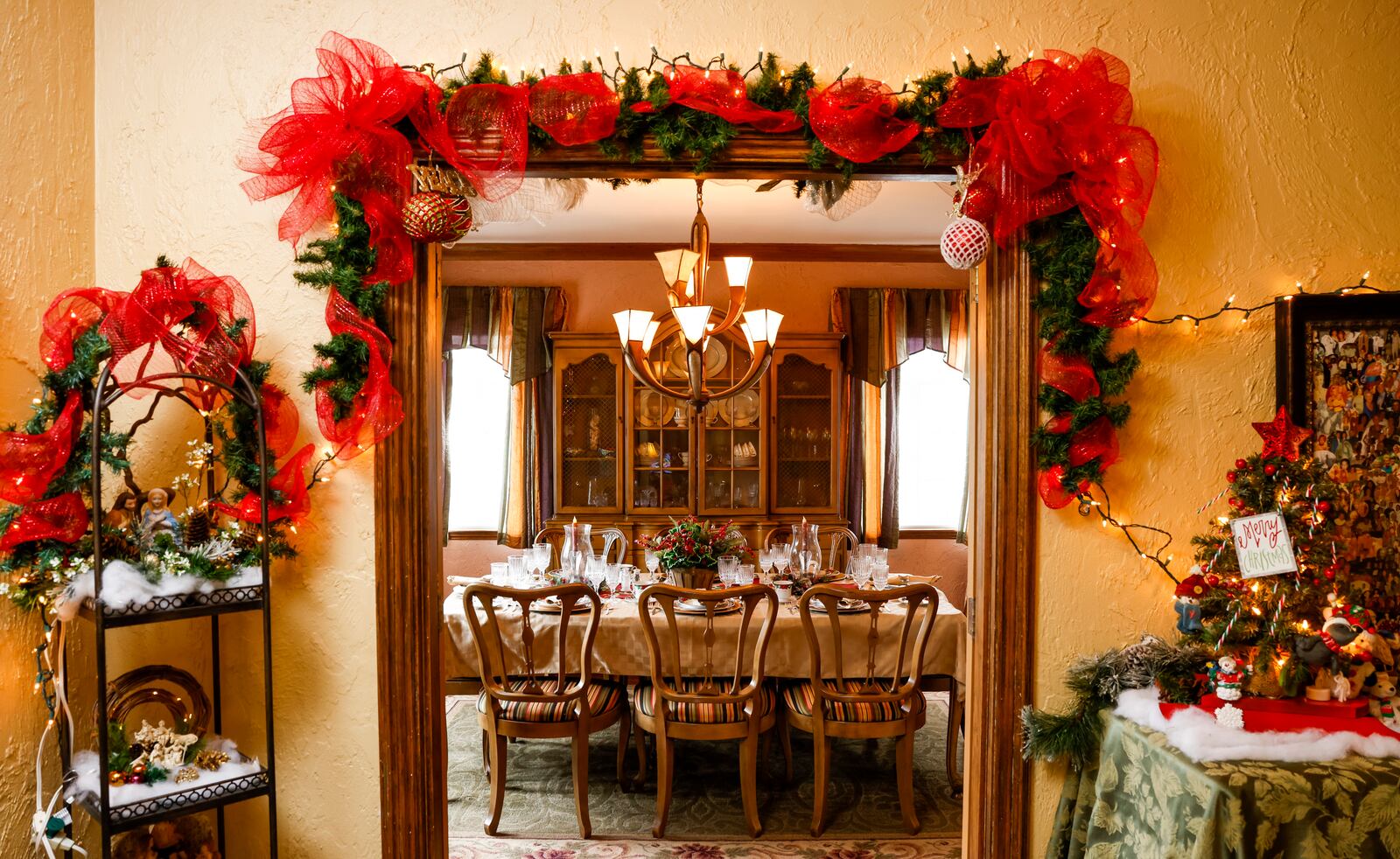 Fran and Dan Sack have been decorating their historic Middletown home with Christmas themed rooms for years. NICK GRAHAM/STAFF 