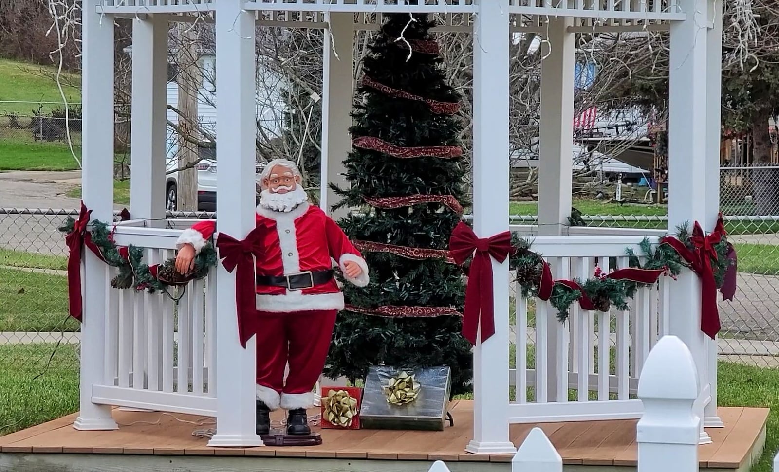 Here are some of the Christmas decorations up this year on Van Buren Court in Hamilton. NICK GRAHAM/STAFF