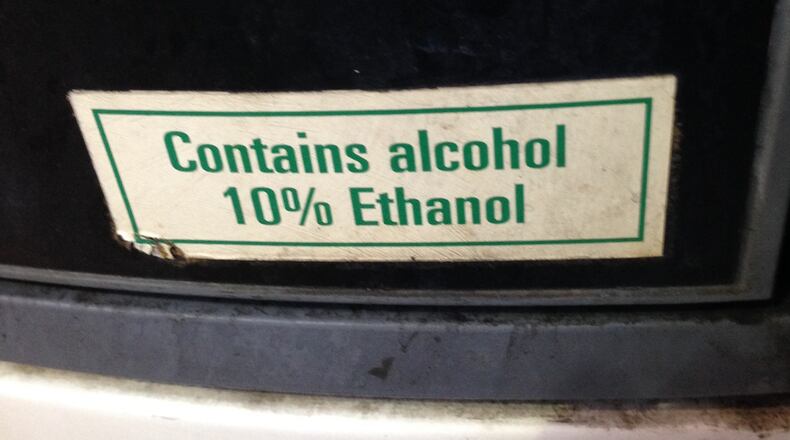 Most gasoline today contains ethanol (Ethyl alcohol) up to about 10% to help reduce exhaust emissions. CONTRIBUTED