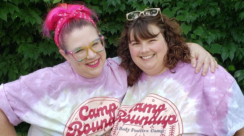 Alison Rampa, left and Erica Chiseck will host Camp Roundup, a three-day adult summer camp for plus-sized ladies ages 21 and up will be held in Newark at Camp O’Bannon (near Columbus) over Labor Day weekend. CONTRIBUTED