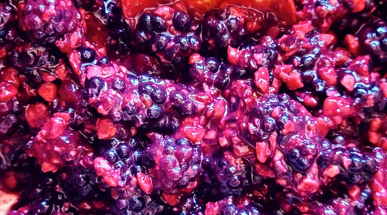 Pictured is wild blackberry pie filling. ISTOCK