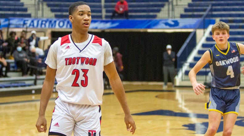 Trotwood-Madison's Tim Carpenter during a Division II OHSAA tournament game vs. Oakwood at Trent Arena in Kettering in 2021. Jeff Gilbert/CONTRIBUTED