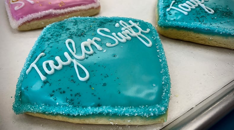 Laura's Cookies is making Taylor Swift Eras Tour custom cookies. Laura's Cookies are sold exclusively through Dorothy Lane Market. MARSHALL GORBY\STAFF