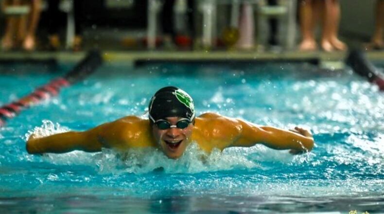 Badin senior Patrick Gibbons won a state championship in the 200-yard freestyle and finished eighth in the 100 butterfly in the Division II meet at C.T. Branin Natatorium in Canton. Betsey Miyahara/CONTRIBUTED