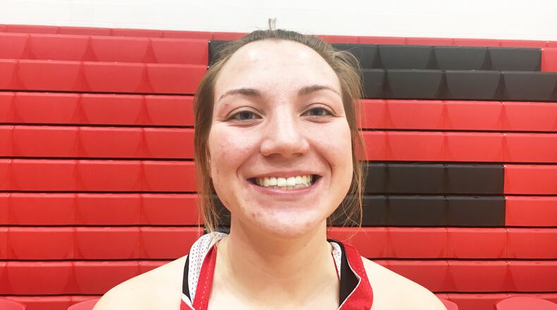 Franklin junior forward Kaylee Harris is averaging 3.4 points and 5.5 rebounds per game this season for the Wildcats, who will face Valley View in a Division II regional semifinal at Springfield on Tuesday night. RICK CASSANO/STAFF