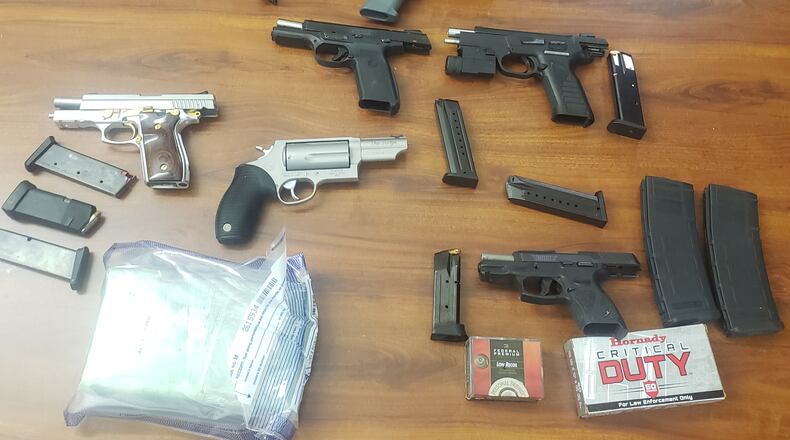 Authorities arrested a man Monday, Oct. 16, 2023 after pulling over his vehicle and finding what they say was a large amount of cocaine and cash. Guns were also found as a part of the investigation. CONTRIBUTED