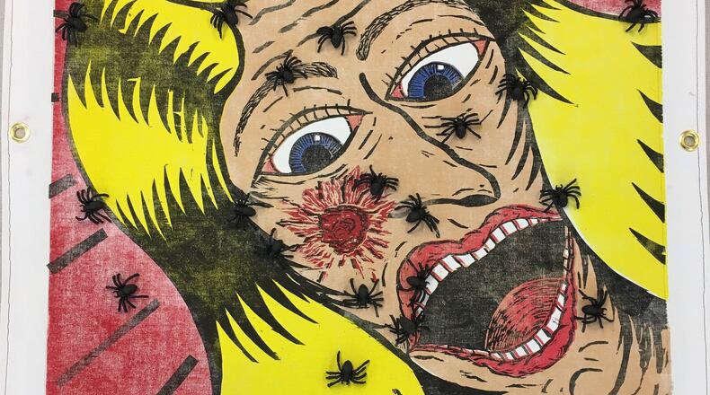 Maestro Paul John Stanbery has created an original piece of music for the Fitton Center based on reflections of the artwork featured in the “Shifty” exhibition. Pictured is Spider Eggs, a woodblock print by artist Billy Simms. CONTRIBUTED