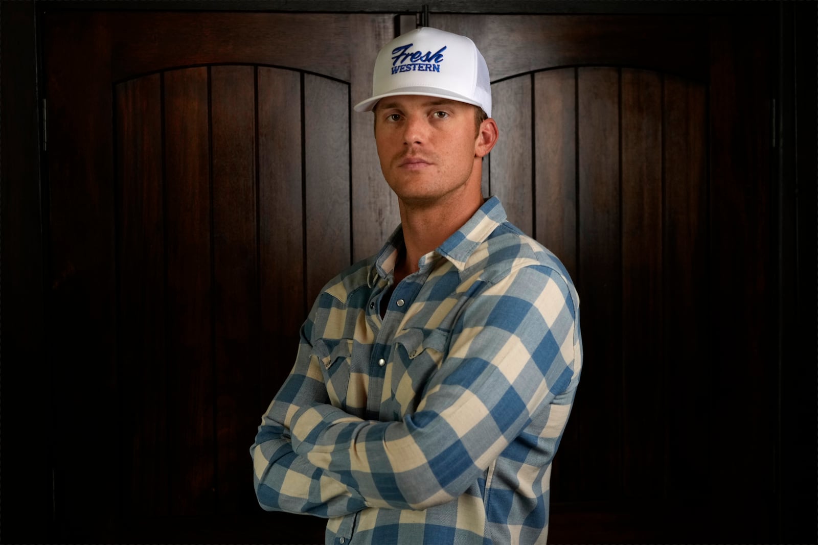 Parker McCollum poses for a portrait on Saturday, June 7, 2025, in Nashville, Tenn. (AP Photo/Mark Humphrey)