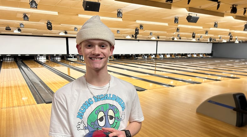 Ben Carberry, a senior at Fairfield High School, carries a 234 average on the boys bowling team, the highest in the Greater Miami Conference. RICK McCRABB/CONTRIBUTOR