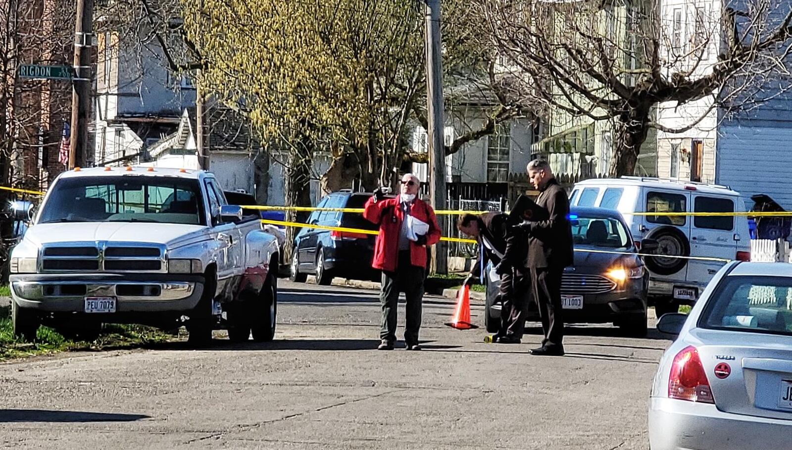 A man was found dead in the 400 block of S. 7th Street on Monday, March 29, 2021, after police received a report of a shooting. NICK GRAHAM / STAFF