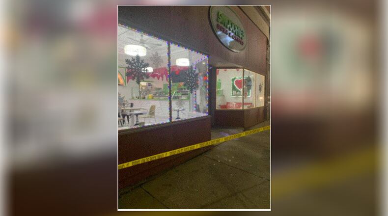 Smoochies Boba & Crepes was one of two buildings vandalized by, Hamilton police say, a woman with a hammer who has been charged. The other was the building on Main Street that is the future home of the Billy Yanks bar. PROVIDED