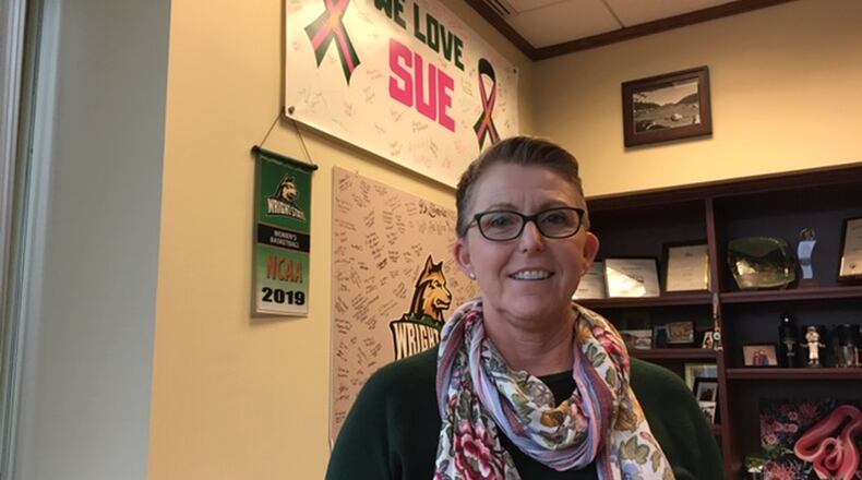 Susan Edwards, eighth president of Wright State University. THOMAS GNAU/STAFF