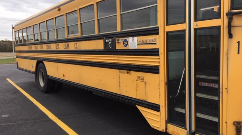 Benjamin Logan High School bus. JENNA LAWSON/STAFF.