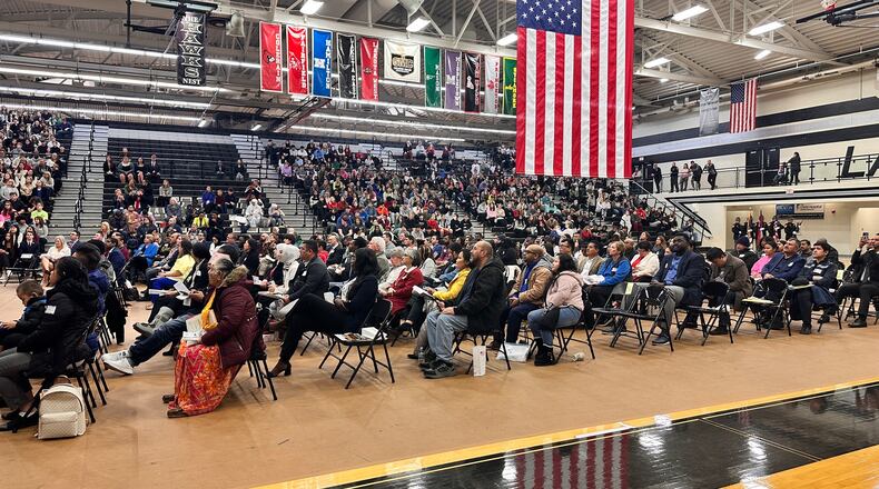 Some of the region’s newest American citizens recently filled a local high school gym with their families, friends, supporters and lots of beaming smiles. There were 71 candidates for naturalization - representing 37 different birth countries – who took the “Oath of Allegiance” during a ceremony at Lakota East High School in Butler County’s Liberty Twp.  The ceremony was planned and hosted by the Lakota East Veteran’s Network, a student-led group promoting military awareness and among the large audience were East students, area state legislators, judges and Lakota school officials, including board of education members. CONTRIBUTED