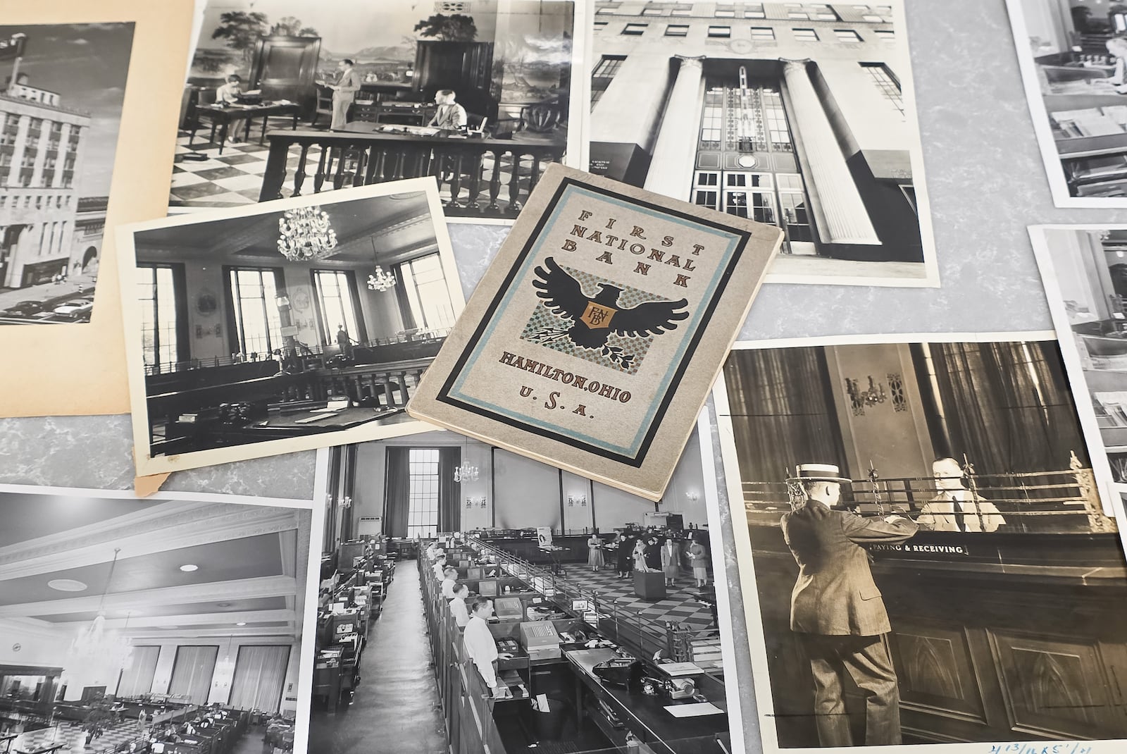 First Financial Bank is renovating its historic 300 High St. building in Hamilton, including preserving rare French wallpaper discovered during the project. The updated space will also feature a new public Community Room and a history wall highlighting the bank’s legacy. NICK GRAHAM/STAFF