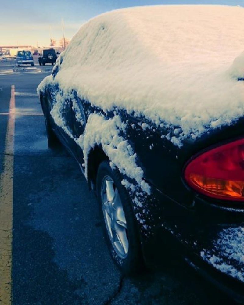 PHOTOS: Miami Valley gets a coating of snow  in April (User-submitted photo)
