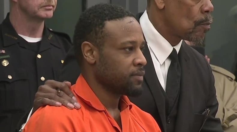 Rodney Hinton Jr. was in court on Tuesday in Clermont County with his attorney Clyde Bennett for a bond hearing. WCPO Staff.