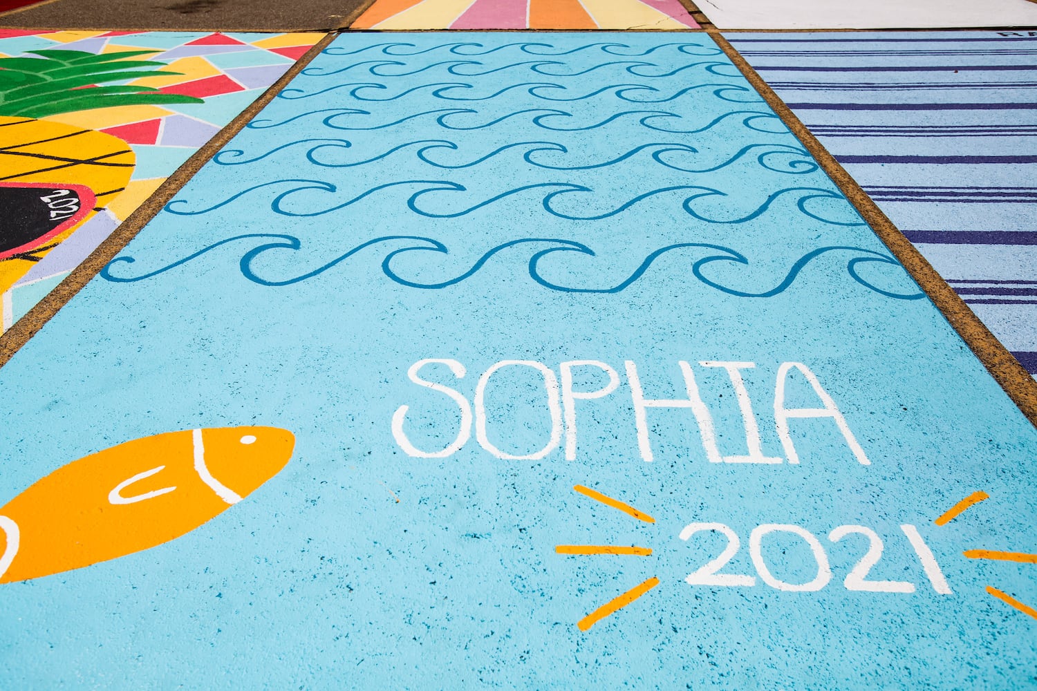 081220 Lakota East parking spot painting